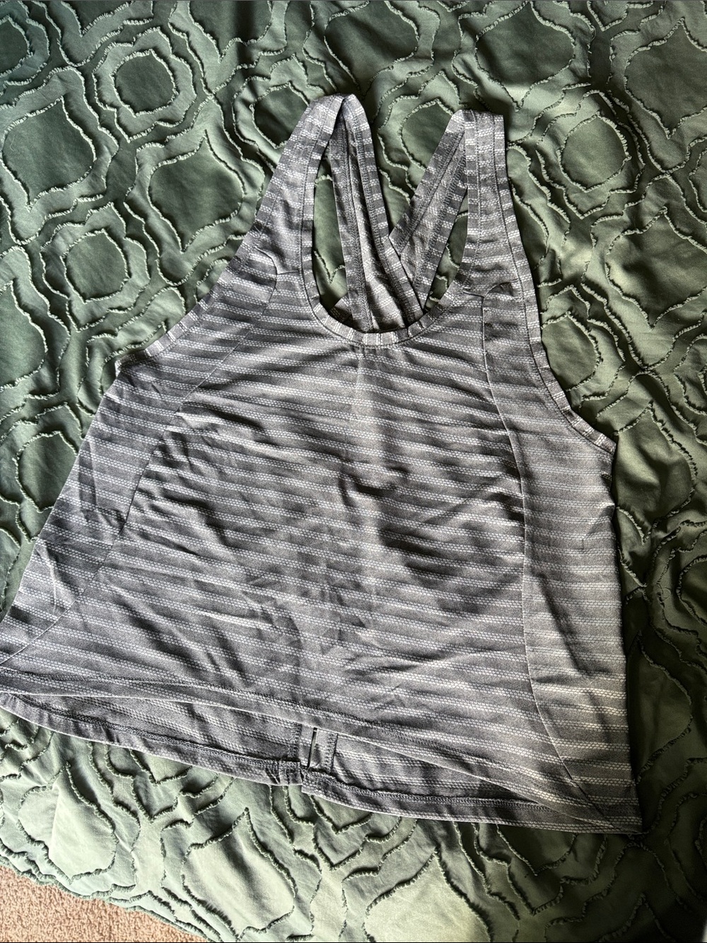 Zyia Gray Nimbus Split Back Tank